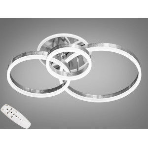 RGB люстра з пультом, диммером та RGB підсвічуванням, 90W, хром Diasha 8174/3NEWHRLEDRGBdimmer