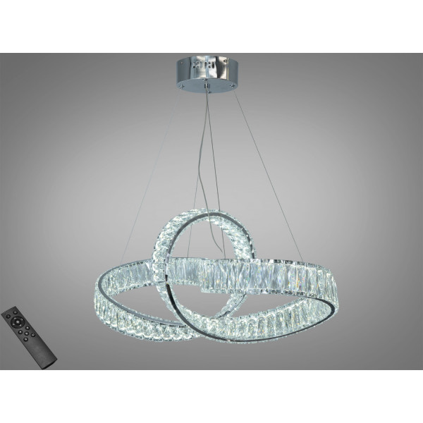 LED люстра-підвіс Мебіус золото з пультом Diasha 549/800CH