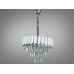 Підвісна люстра білий хром 5xE14 кришталь Diasha N9001-400WH+CH