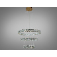 Кришталева світлодіодна люстра-підвіс, 70W Diasha 7895/800+600+400S-gold