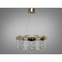 Гармонійно збалансована кришталева світлодіодна люстра, 55 Вт Diasha 9152-600G