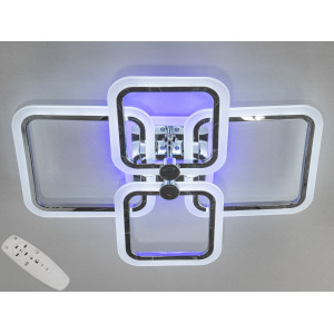 Стельова світлодіодна люстра з пультом, димером, 50W, хром Diasha A8208/4HRLED3colordimmer