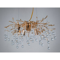 Люстра Diasha Серія Гліцинія хром кришталева 6 ламп Diasha 607-450GD