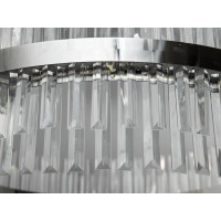 Незрівнянна кришталева світлодіодна люстра підвіс в залу, 190 Вт, хром Diasha 840/800CH