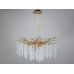 Декоративна підвісна кришталева люстра "Гліцинія", 8 ламп, золото  Diasha 609-600G