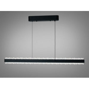 Світлодіодна лінійна люстра підвіс над столом, 40 Вт, сіра Diasha XH1002/1000BK