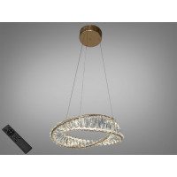 Дизайнерська кришталева люстра на тросах з пультом, 45W, золото Diasha 548/400G