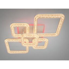 Стельова LED люстра біла 63 Вт пульт димер підсвітка Diasha 2596/3+2WHLED3colordimmer