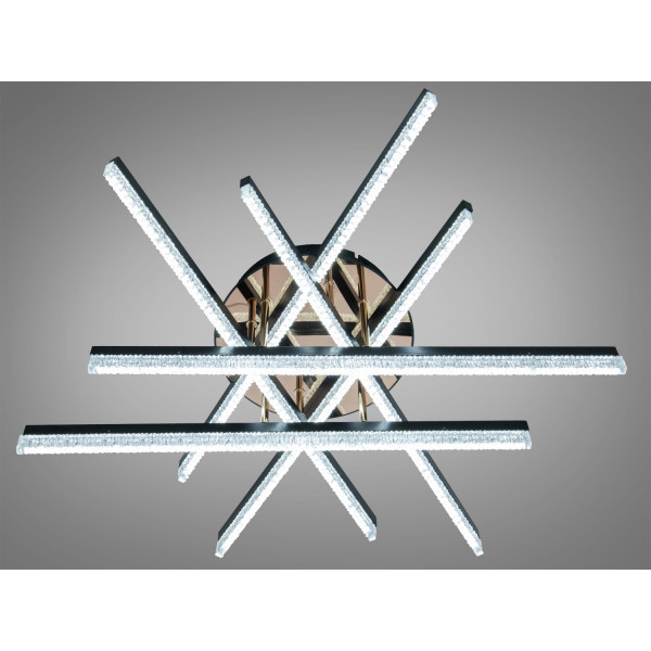 Стельова світлодіодна люстра MX7805 біла 75W три акрилові кільця Diasha SX1008/6BK