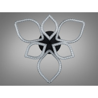 Стельова світлодіодна люстра Diasha чорна 105 Вт Diasha MX4773/3+3BK