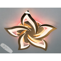 Світлодіодна люстра з пультом, підсвічуванням, 75 Вт, золото Diasha 8146/5GLED3colordimmer