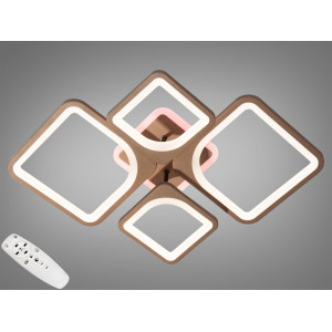 Світлодіодна люстра смарт світильник з пультом, 100Вт, коричнева Diasha 8060/2+2CFLED3colordimmer