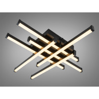 Стельова LED люстра чорна 70 Вт 6 модулів Diasha SX809/6BK