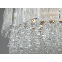 Дивовижна люстра підвісна зі скляними елементами, 11 ламп, золото Diasha 328-550GD