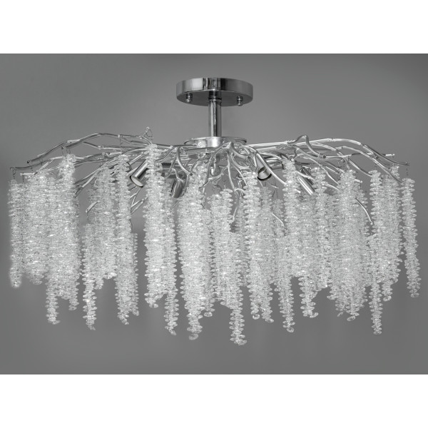 Стельова, стильна, дизайнерська кришталева люстра "Гліцинія" на 9 ламп, хром Diasha A605-800CH Стельова, стильна, дизайнерська кришталева люстра "Гліцинія" на 9 ламп, хром Diasha A605-800CH
