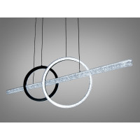 Підвісна LED люстра Diasha чорна 58 Вт 10 м² Diasha 1106/2+1BK