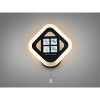 Футуристичний світлодіодний настінний світильник в спальню, 18W, чорний Diasha A8190/1BK