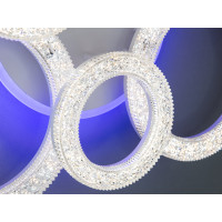 Стельова світлодіодна люстра з пультом, димером, підсвіткою, 110W Diasha 2203/3+3WHLED3colordimmer