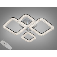 Світлодіодна стельова люстра Квадрати чорний димер пульт 70W Diasha 2205/2+2BKLED3colordimmer