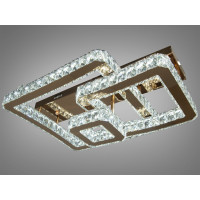 Стильна стельова кришталева лед люстра з пультом, 78 Вт, золото Diasha 7707-3A/G Стильна стельова кришталева лед люстра з пультом, 78 Вт, золото Diasha 7707-3A/G