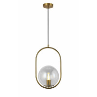 Светильник люстра подвесная в стиле лофт шар Levistella 91640-1 BRZ+CL