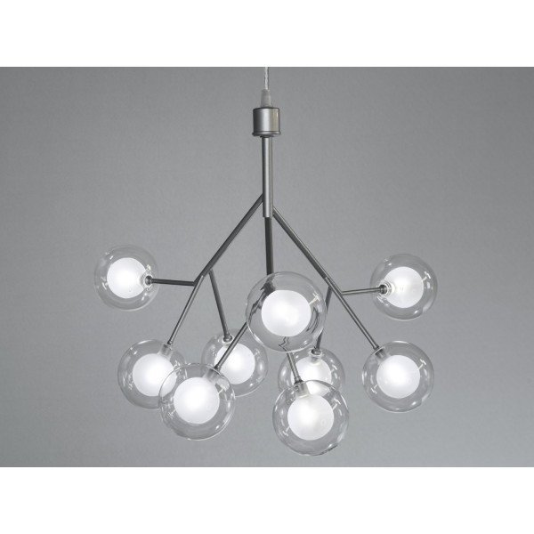 Люстра підвісна Світлячок Diasha хром сатин 9 ламп Diasha 887-9BSL