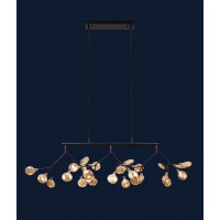 Люстра декоративная черная LED PETALS Levistella 918LP264-27 BK+BR