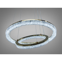Підвісна люстра LED три кільця золото 125 Вт Diasha 1712/600+400G