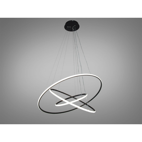 Підвісна люстра LED біла 3 кільця 140Вт 7700Лм Diasha MD9079-3ABK-800+600+400dimmer