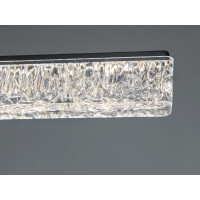 Світлодіодна лінійна люстра підвіс над столом, 40 Вт, сіра Diasha XH1001/1000BK