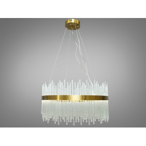 Вишукана підвісна кришталева світлодіодна золота люстра, 30 Вт Diasha Q802/600GD