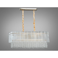 Делікатна підвісна кришталева люстра овальної форми, 10 ламп, золото Diasha 328-800x350GD