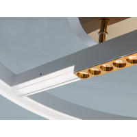 Світлодіодна стельова люстра чорна 120W чотири квадратні плафони Diasha 2533WH+Gdimmer