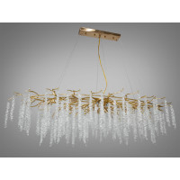 Хрустальная люстра в зал 15 ламп Diasha 605-L1500GD