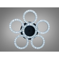 Люстра стельова LED кільця Diasha чорна 83 Вт Diasha MX4770/5+1SBK