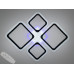 Стельова люстра LED чорна 85W 5 модулів 2+2 диммер Diasha A8170/2+2BKLED3colordimmer
