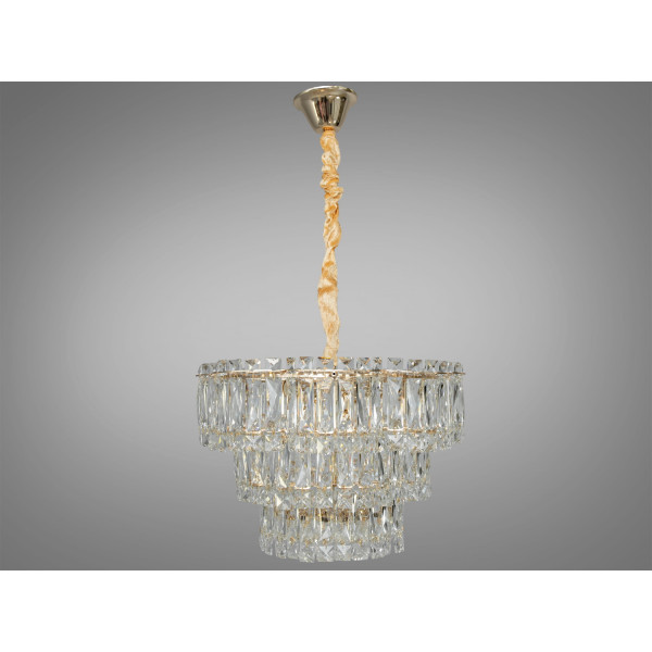 Надзвичайно вишукана підвісна кришталева люстра на 6 ламп, золото Diasha 310-450GD