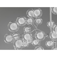 Декоративная люстра в зал 45 лампочки, хром сатин Diasha 886-45BSL