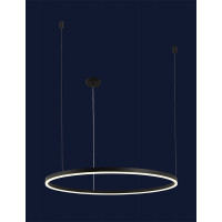 Люстра led светильник кольца подвесная Levistella 918LP450-1 BK 800MM