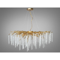 Кришталева люстра Diasha серія Гліцинія золото 14 ламп підвісна Diasha 605-1000GD