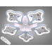Стельова LED люстра з диммером та підсвічуванням, 135W Diasha 8149/5WHLED3colordimmer