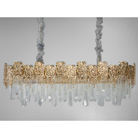 Хрустальная люстра 10 ламп, золото Diasha D888-900x300