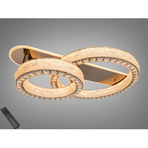 Люстра стельова Diasha LED золото 100 Вт пульт Diasha 663/600+400GD