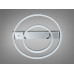 Стельова LED люстра чорна 60W пульт димер 2 кільця Diasha 2537HRdimmer