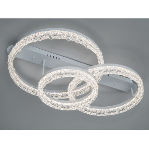 Стельова LED люстра кільця біла 103W Diasha MX78203/500+400+300WH