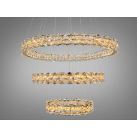Кришталева світлодіодна люстра-підвіс, 70W Diasha 7895/800+600+400S-gold