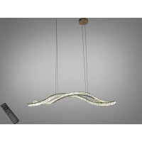 LED підвісна люстра 100Вт золото з пультом Diasha D8947/1200-2FGD
