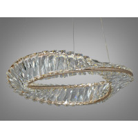 Дизайнерська кришталева люстра на тросах з пультом, 45W, золото Diasha 548/400G