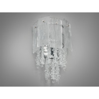 Гармонійне бра з кришталю на 2 лампи, хром Diasha 328-BCH