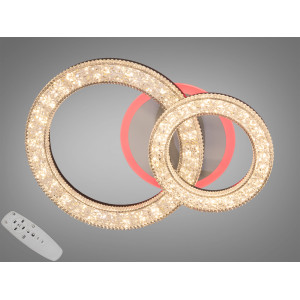 Стельовий світлодіодний смарт світильник з пультом, димером, 42W Diasha 2203/2BKLED3colordimmer